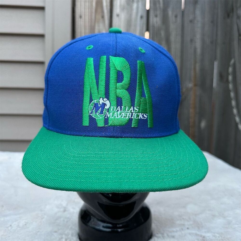 Vintage Dallas Mavericks NBA Snapback Hat Blue Unisex Adult